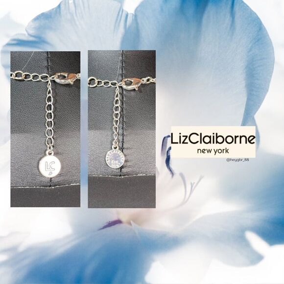 LIZ CLAIBORNE Silver Tone Stunning Runway Necklace Faceted Cream / Ivory - Picture 5 of 6